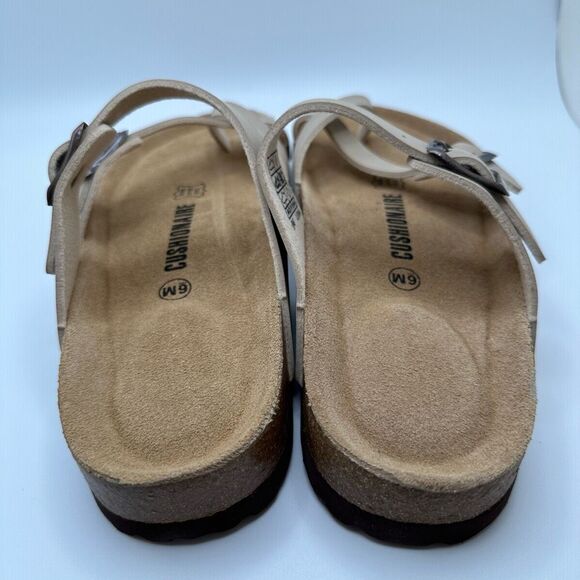 CUSHIONAIRE Women's Cork Footbed Sandal With +Comfort 6 TAUPE - Picture 4 of 7